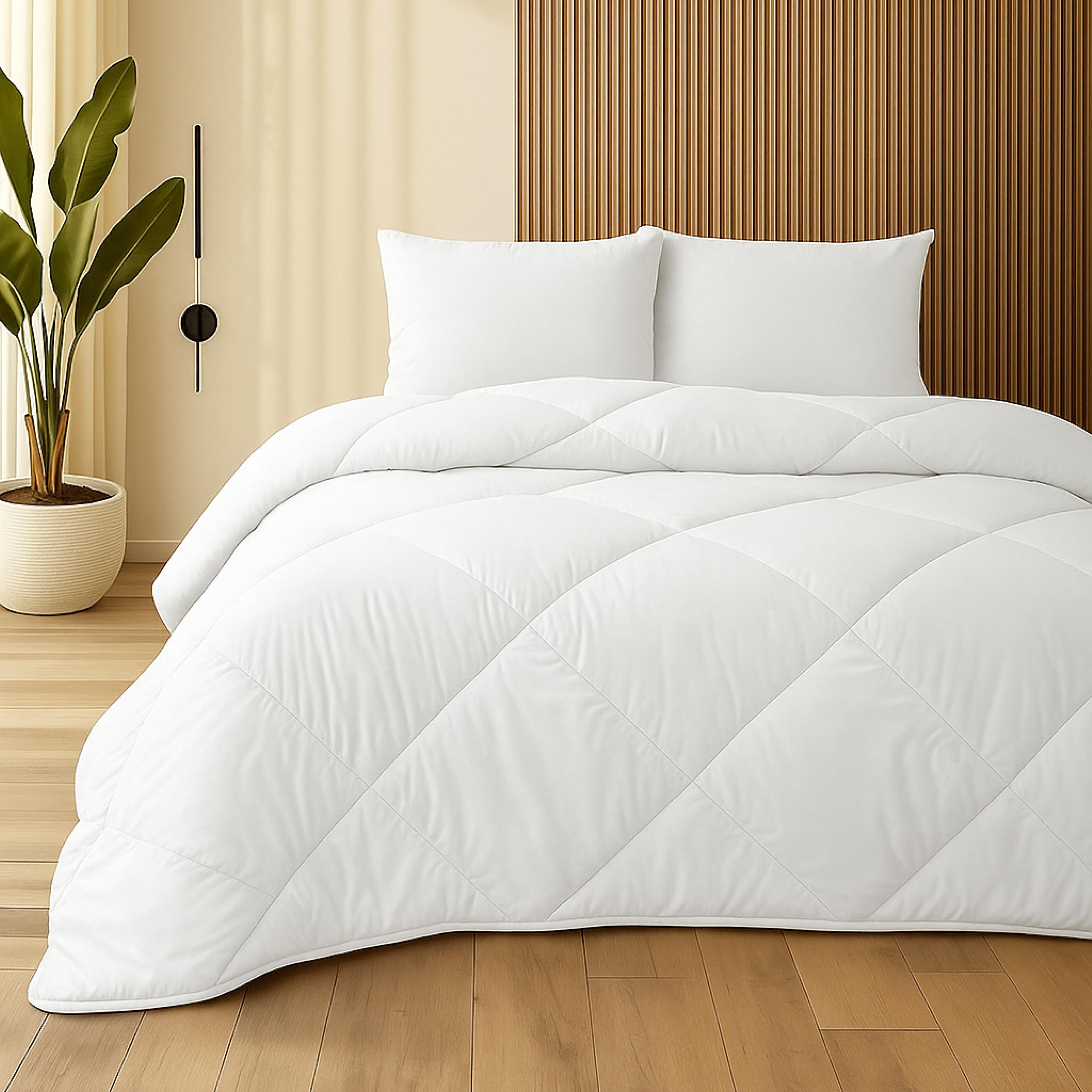 SLEEP COMFY Leichte Sommerdecke 240x220cm, Baumwolle mit Mikrofaserfüllung Bettdecke ohne Bezug, Atmungsaktiv & Waschbar steppdecke, Oeko-TEX Zertifiziert