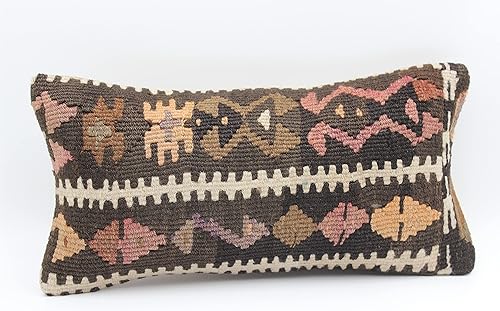 Miniatura 3 de Throw mini kilim pillow 8x16 inch modern Colorful Xsmall pillow striped Boho design Turkish Chair pillow Tiny Trendy Oblong Cushion Cover Tribal