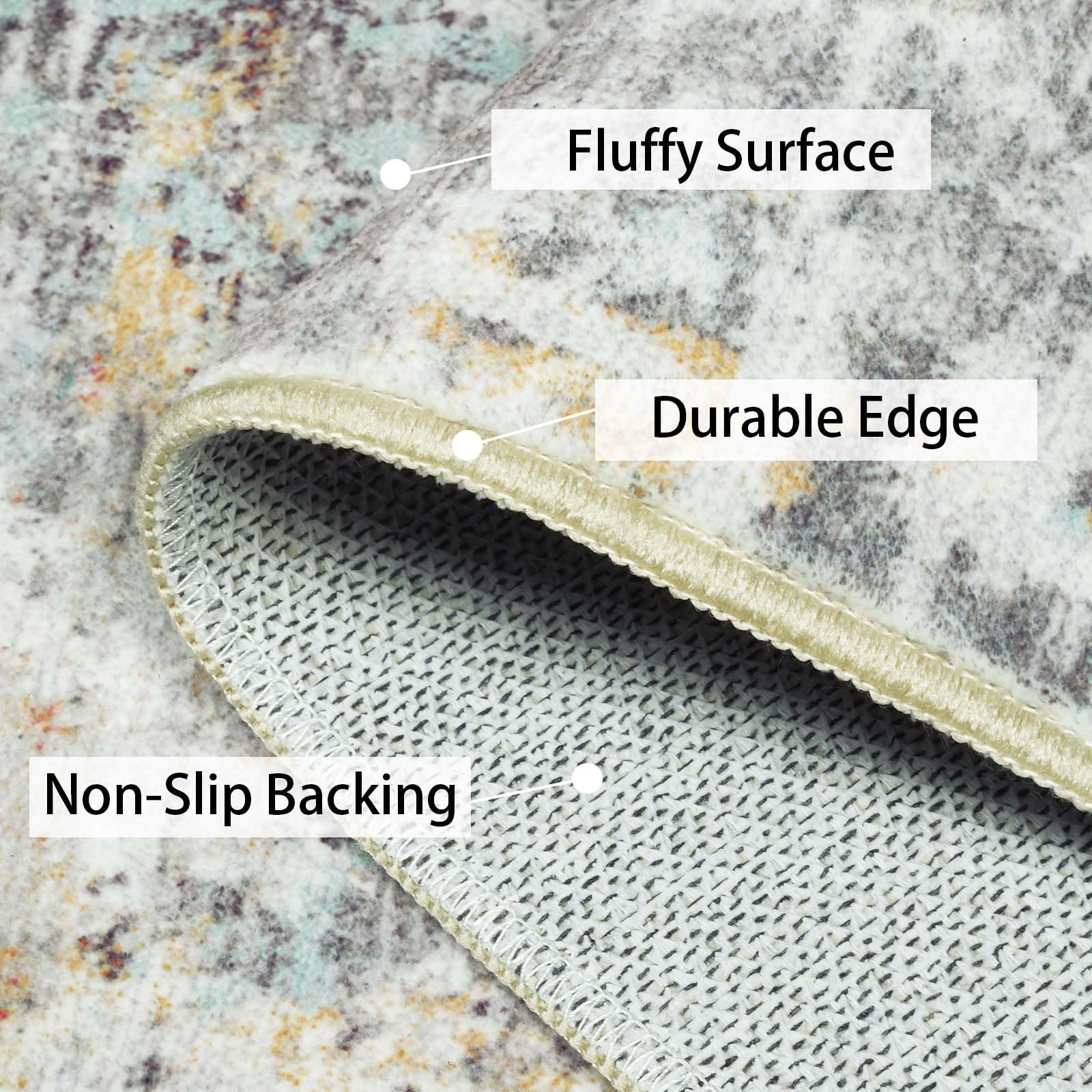 Famibay Teppich Läufer Flur 80x300 Teppich Küche Läufer rutschfest Teppichläufer Flur Waschbar Grau Flurteppich für Küche Schlafzimmer Wohnzimmer Korridor