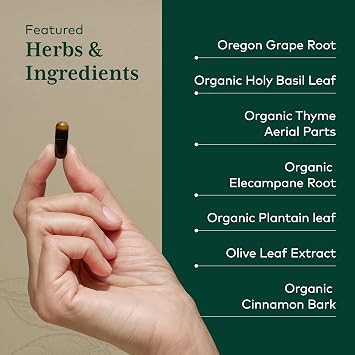 GAIA HERBS PRO Intestinal Fungal Balance - Digestion Support Supplement* - Cleanse Support Supplement* with Holy Basil Leaf, Cinnamon Bark & Oregon Grape Root - 60 Liquid Phyto-Caps (60 Servings)