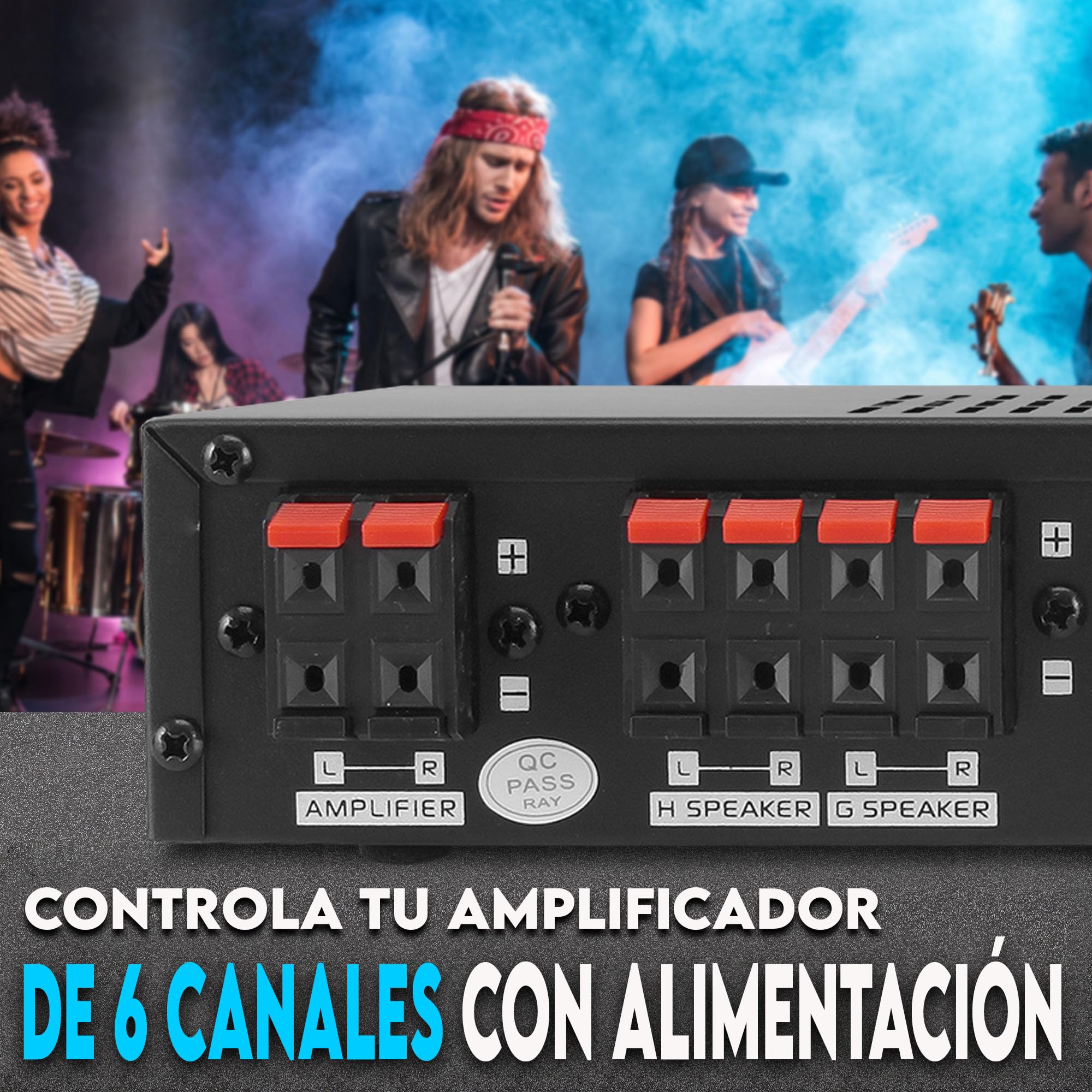 Pyle Amplificador de Distribución de 8 Canales para Altavoces Estéreo