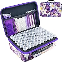 Vista 22 de Contenedores de almacenamiento para pintura con diamantes, Caja de almacenamiento de 60 ranuras para accesorios y herramientas de arte con diamantes