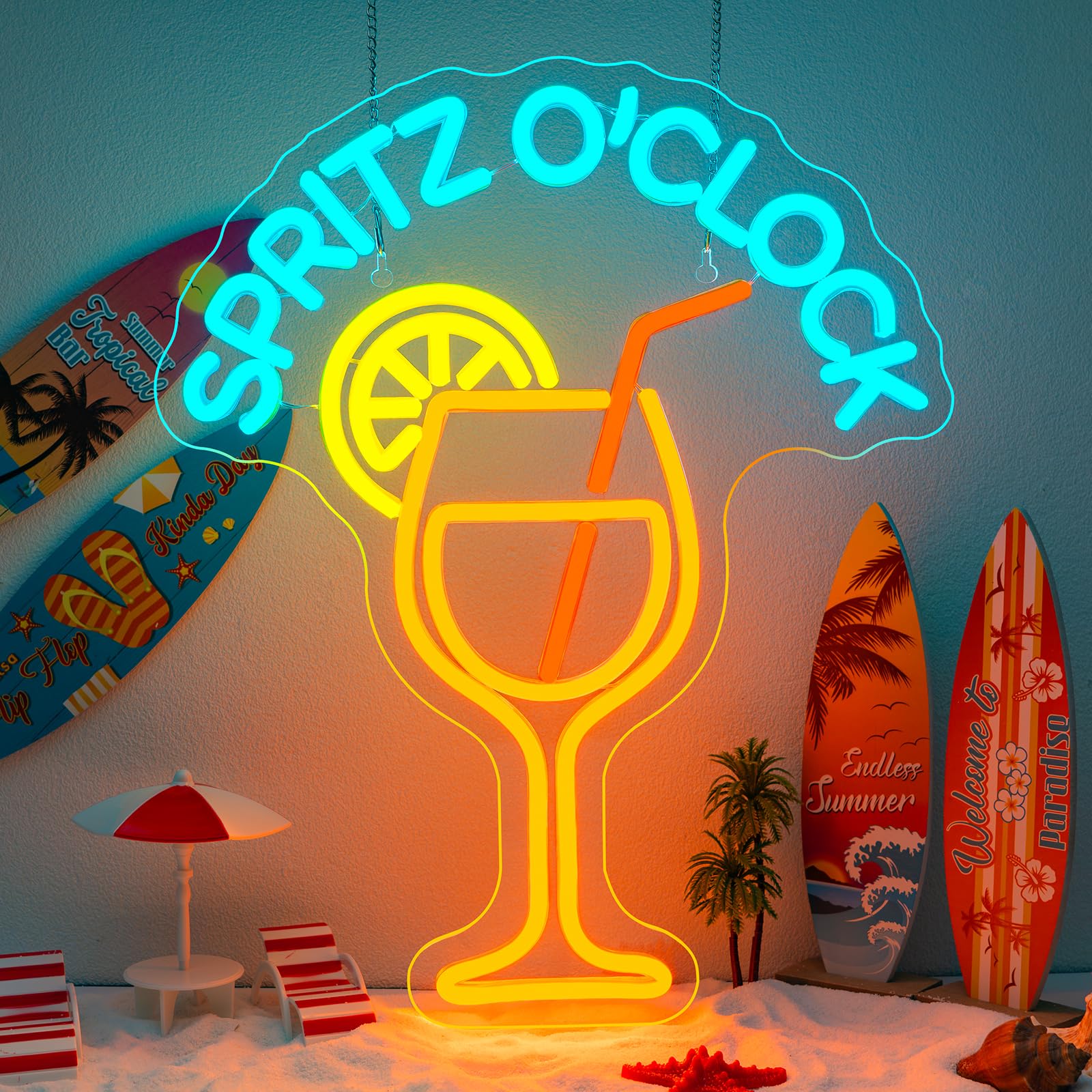 NYXEN Targa neon per cocktail O'clock Neon Sign Beer Time LED per cocktail bar uomo caverna club pub party cucina ristorante