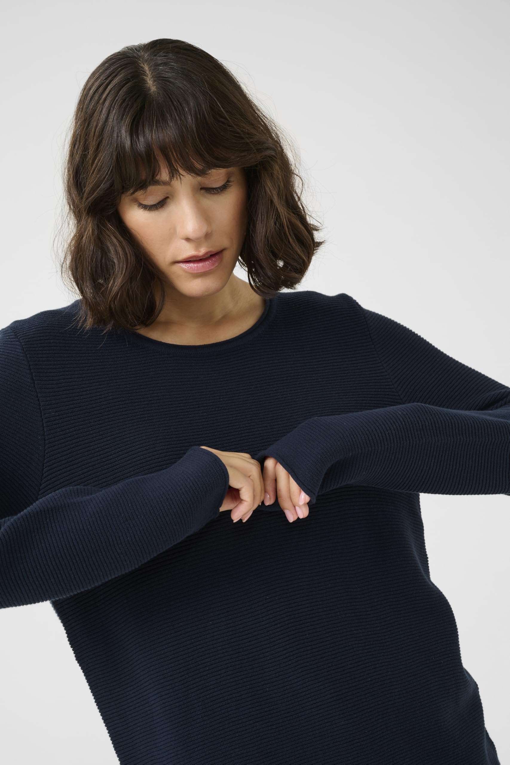 KAFFE Strickpullover KAlinka Lange Ärmel