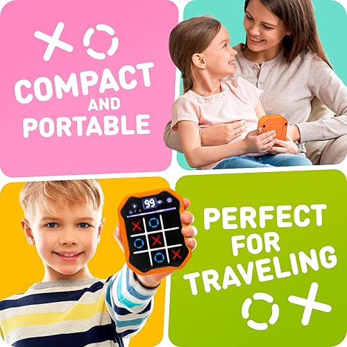 Miniatura 2 de Juego electrónico de mano Tic-Tac-Toe  Juegos de memoria y cerebro 3 en 1  Regalo de cumpleaños para niños y adultos  Pantalla táctil apta para