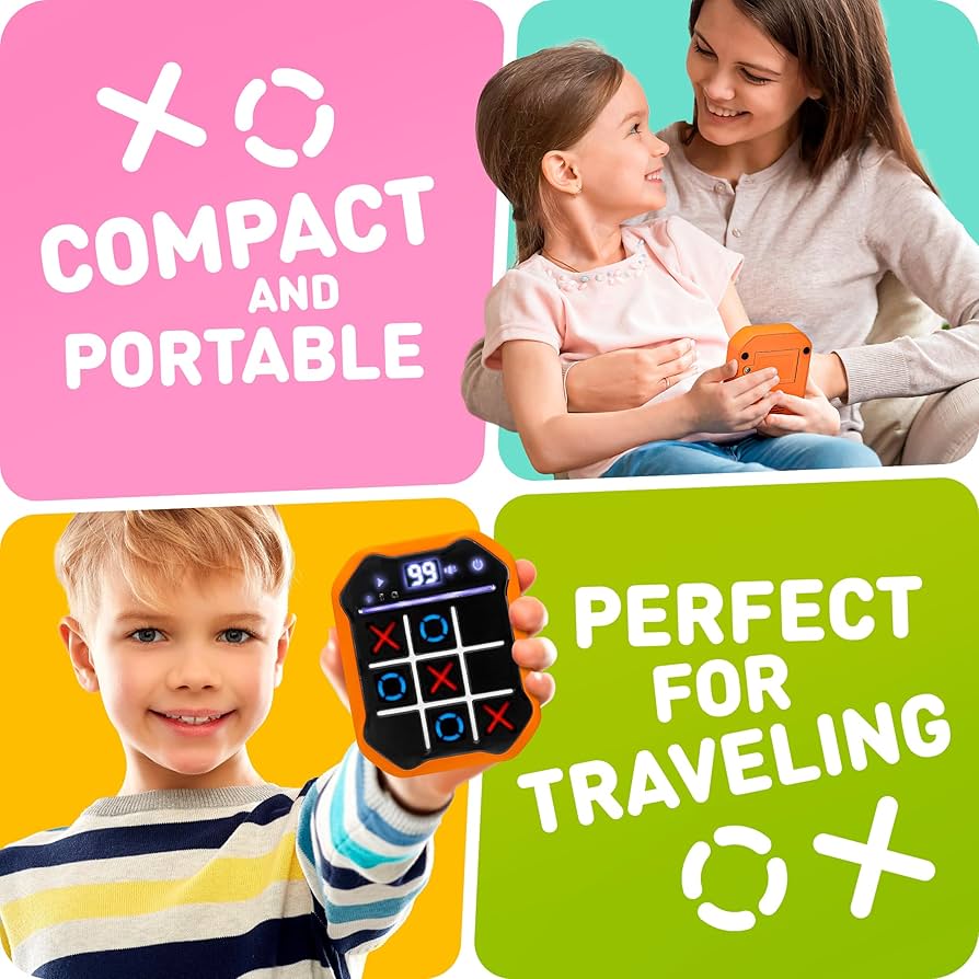 Amazon.com: Electronic Tic-Tac-Toe Handheld Game | 3-in-1 Memory