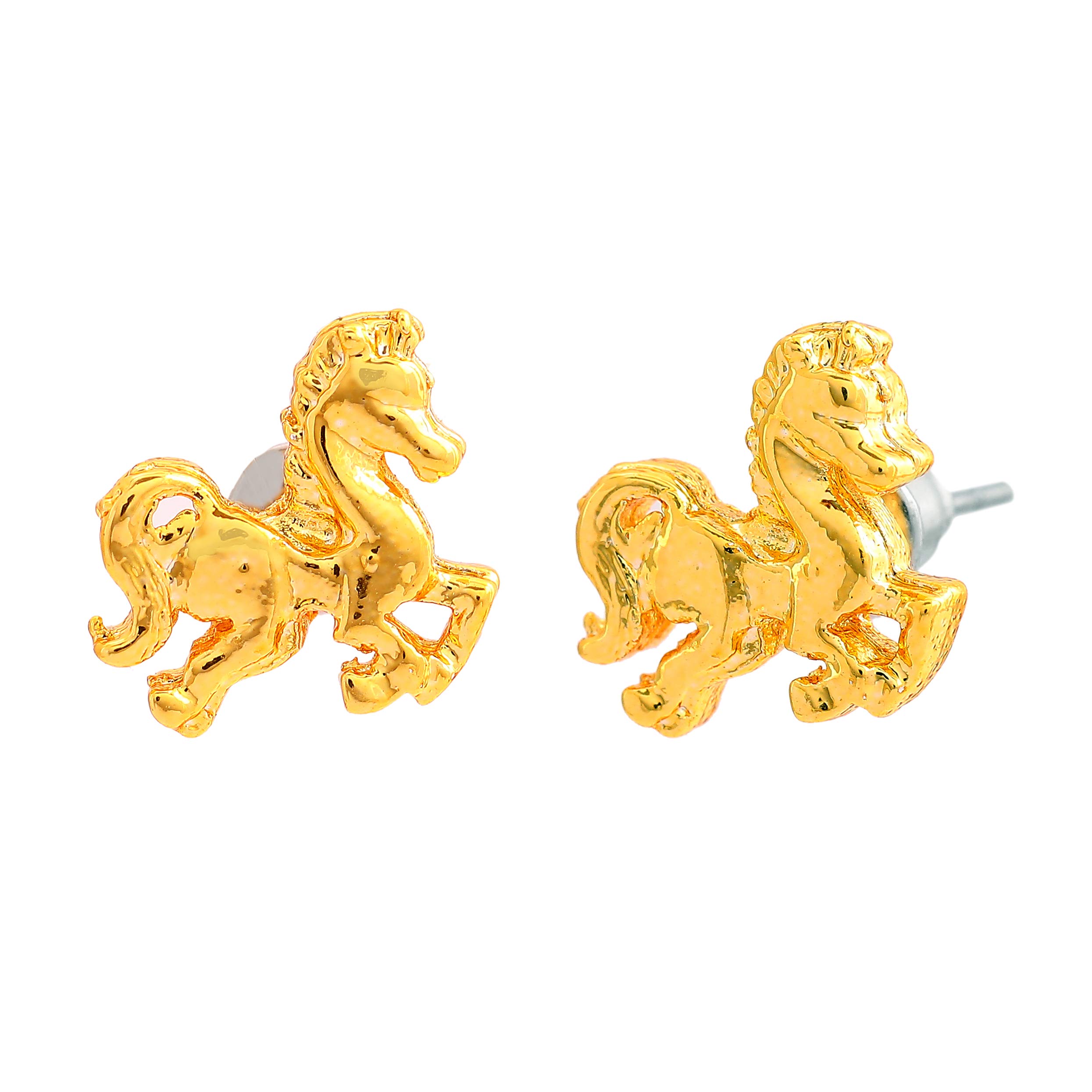 Gehena By Estele Zinc with Crystal Galloping Horse Stud Earrings for Girls, Women, Gold (B08HR4SXT8) Amazon Price History, Amazon Price Tracker