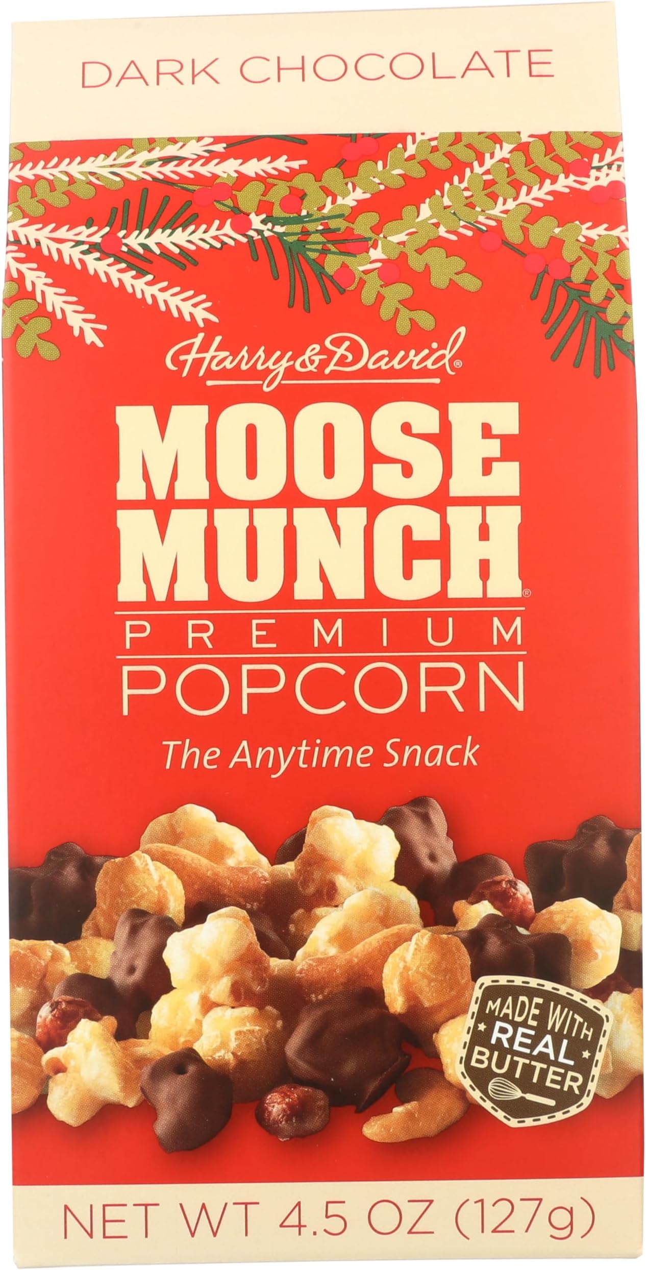 Dark Chocolate Holiday Caramel Popcorn