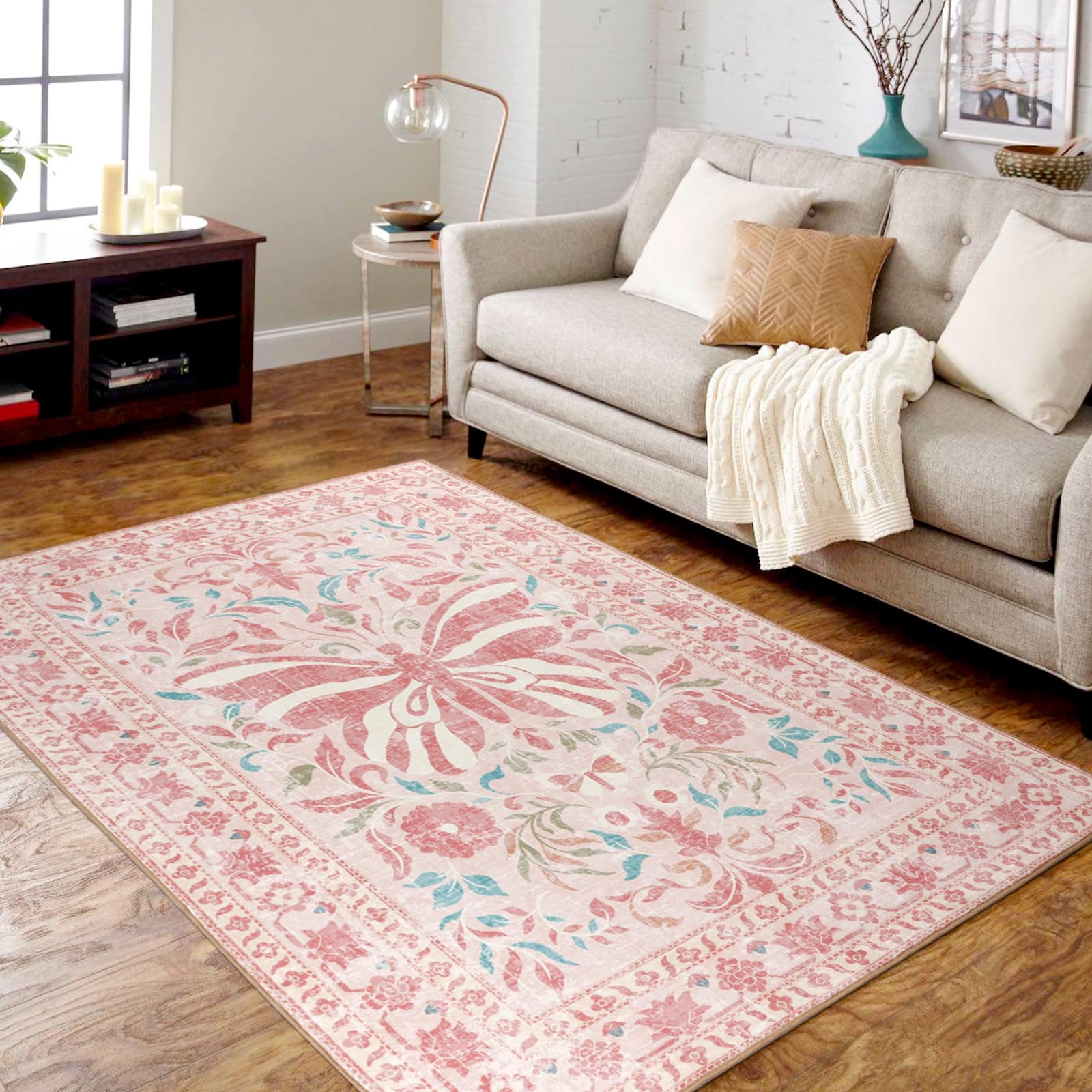 TUKDAK Butterfly Rugs Living Room 120x180cm, Non-Slip Washable Area Rugs  for Bedroom, Soft Low Pile Carpet for Living Room, Floor Carpet for Office