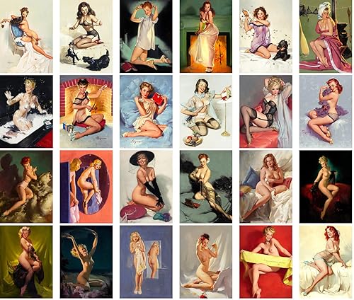 Miniatura 4 de Pegatinas grandes (24 piezas 2.5"x3.5") Vampirella Vintage Fantasy Pinup Comic obras de arte