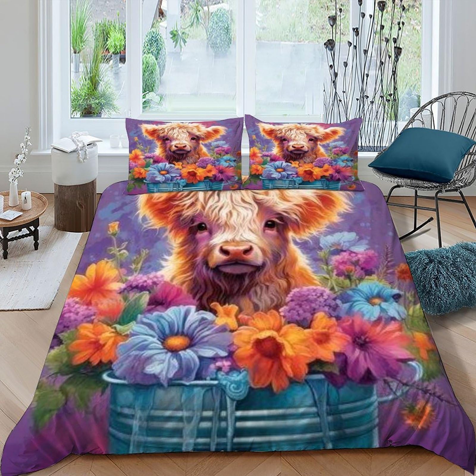 Housse de couette faune sauvage king size pour sublimer une chambre adulte