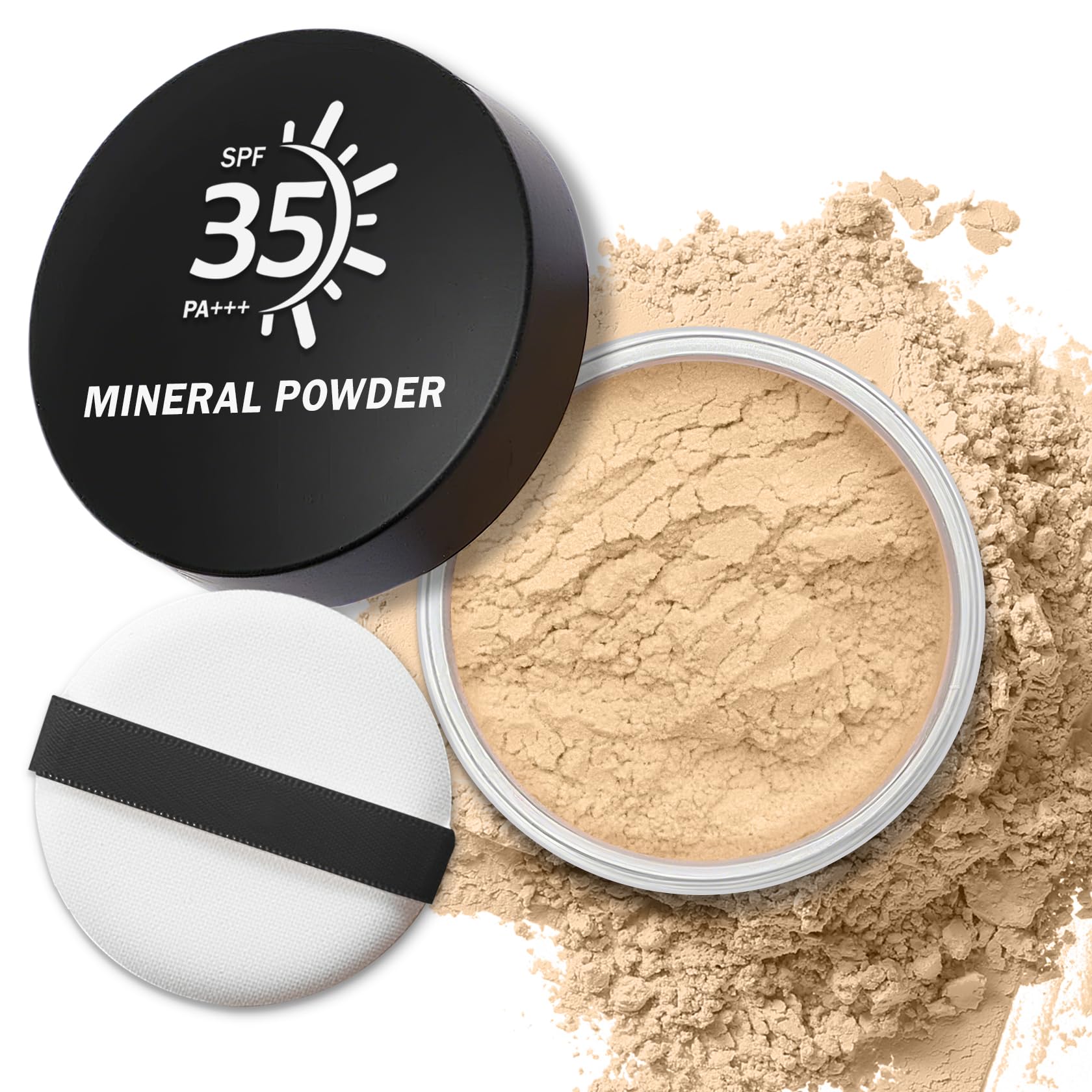 IONSGAKO Mineral Powder Foundation Loose Setting Makeup - 01 Fair Light