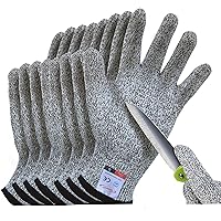 Vista 11 de Guantes resistentes a cortes, 2 pares de guantes resistentes a cortes de grado alimenticio, guantes de corte para cocina, pelado de ostras
