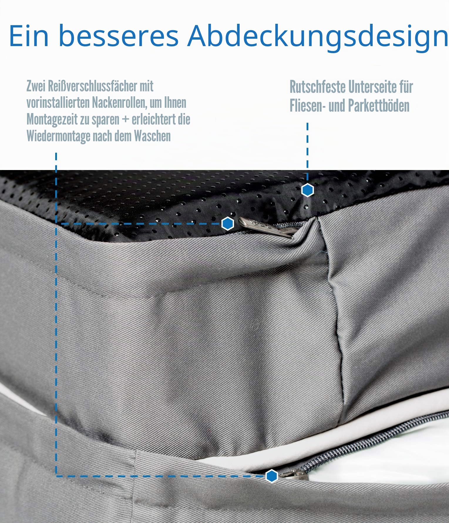PetFusion Ultimate Solid 2,5 "Memory Foam Haustierbett für kleine Hunde und Katzen (25 x 20 x 5,5" orthopädische Sofacouch; grau). Ersatzabdeckungen und Decken sind ebenfalls erhältlich