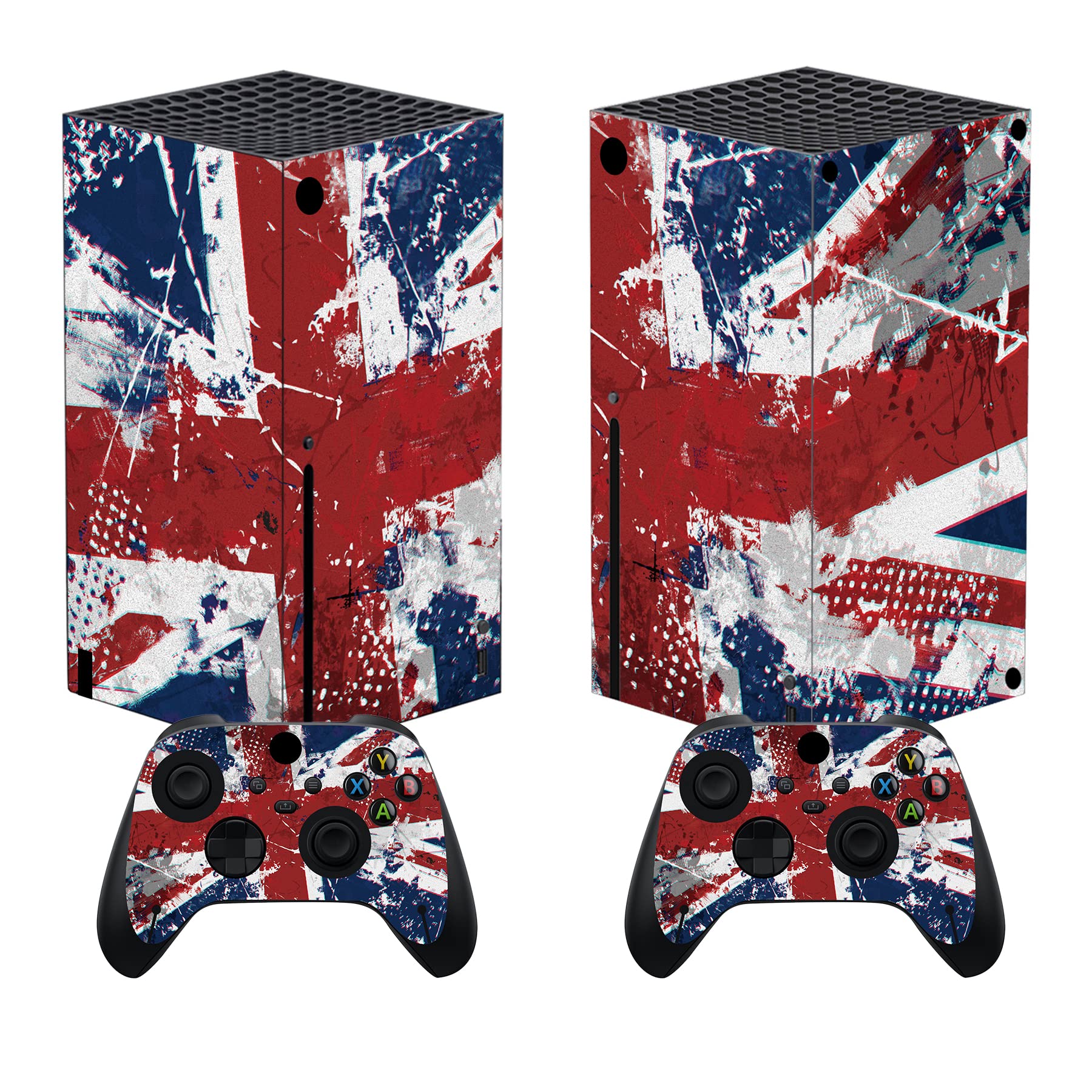playvital Impression UK Flag Custom Vinyl Skins for Xbox Series X, Wrap Decal Cover Stickers for Xbox Series X Console Con...