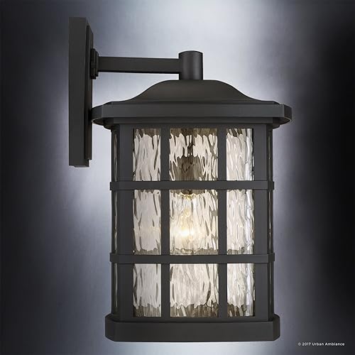 Vista 27 de Urban Ambiance UQL1248 - Lámpara de techo para exteriores, tamaño pequeño: 5.75 pulgadas de alto x 12 pulgadas de ancho, con elementos