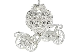 NUOBESTY Crystal Pumpkin Carriage Jewelry Box