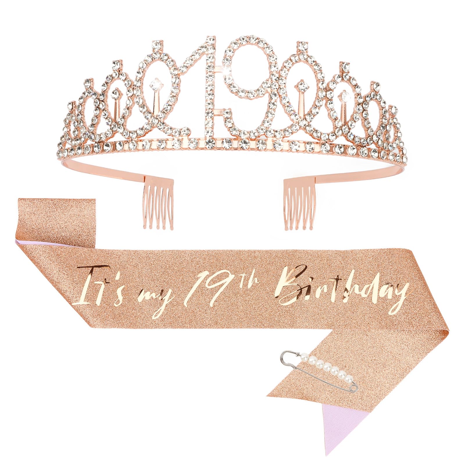 40th Birthday Crown & Sash Set - Women's Tiara -14 40th Birthday Crown & Sash Set - Women's Tiara -14