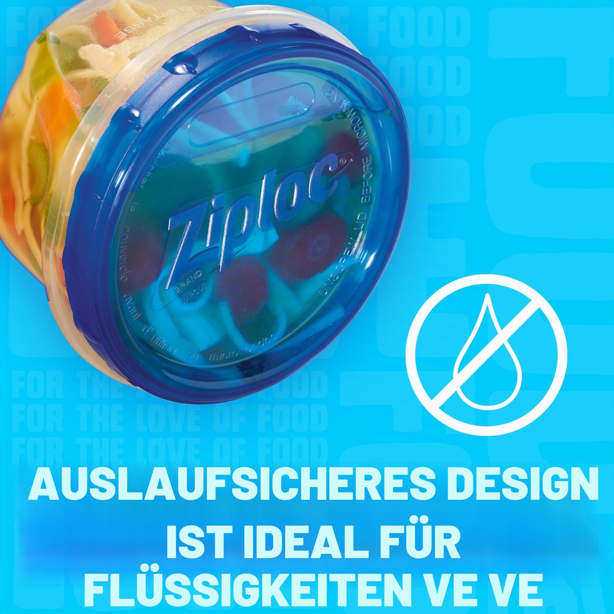 Ziploc Brand Twist n Loc Frischhaltedosen, auslaufsicheres Design, klein und mittelrund, Sortimentspackung, 9 Stück