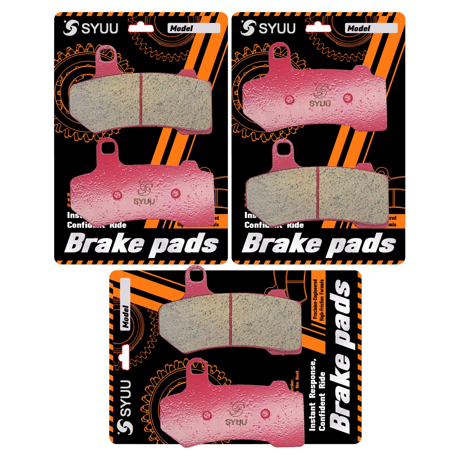 SYUU Motocyklowe przednie tylne ceramiczne klocki hamulcowe do Harley Davidson Touring FLHX Street Glide FLHR Road King 2008-2017 FA409FR