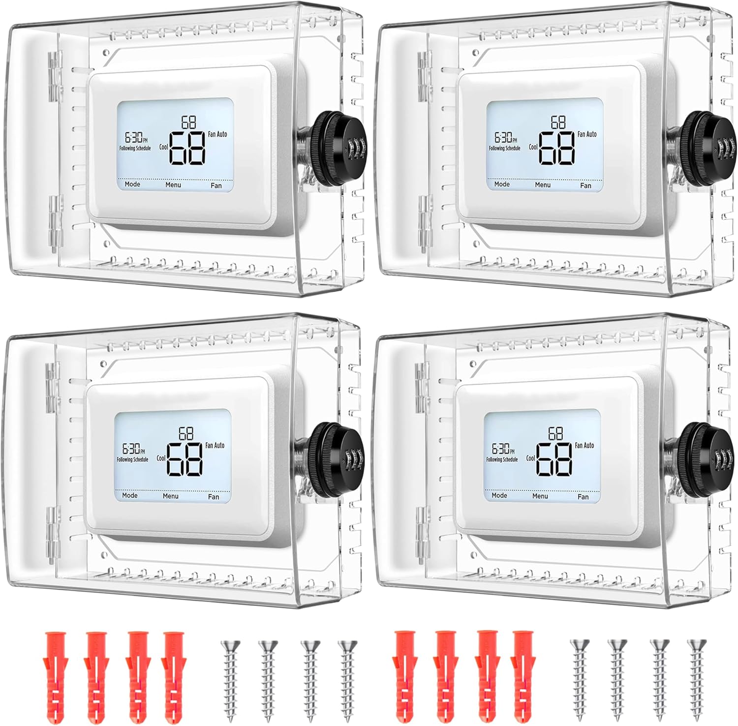 Gedreew 4 PCS Large Thermostat Lock Box with Combination