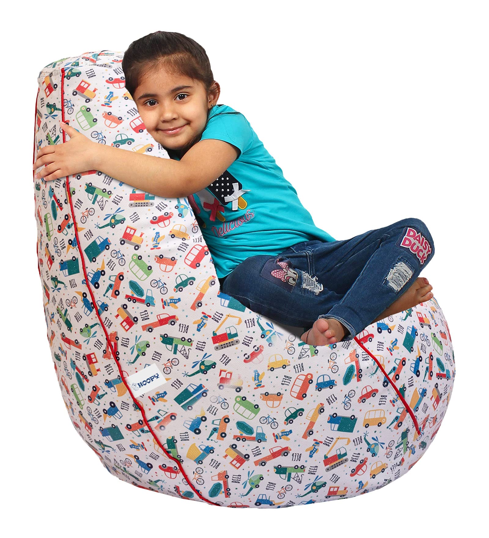 hoopy Kids Large Bean Bag Cover (Without Beans)- Beep Print_Birthday Gift Item for Kids 2