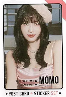 TWICE トゥワイス MOMO モモ ポストカード セット (ポストカード 12枚 + ステッカー 3枚) グッズ 15点セット