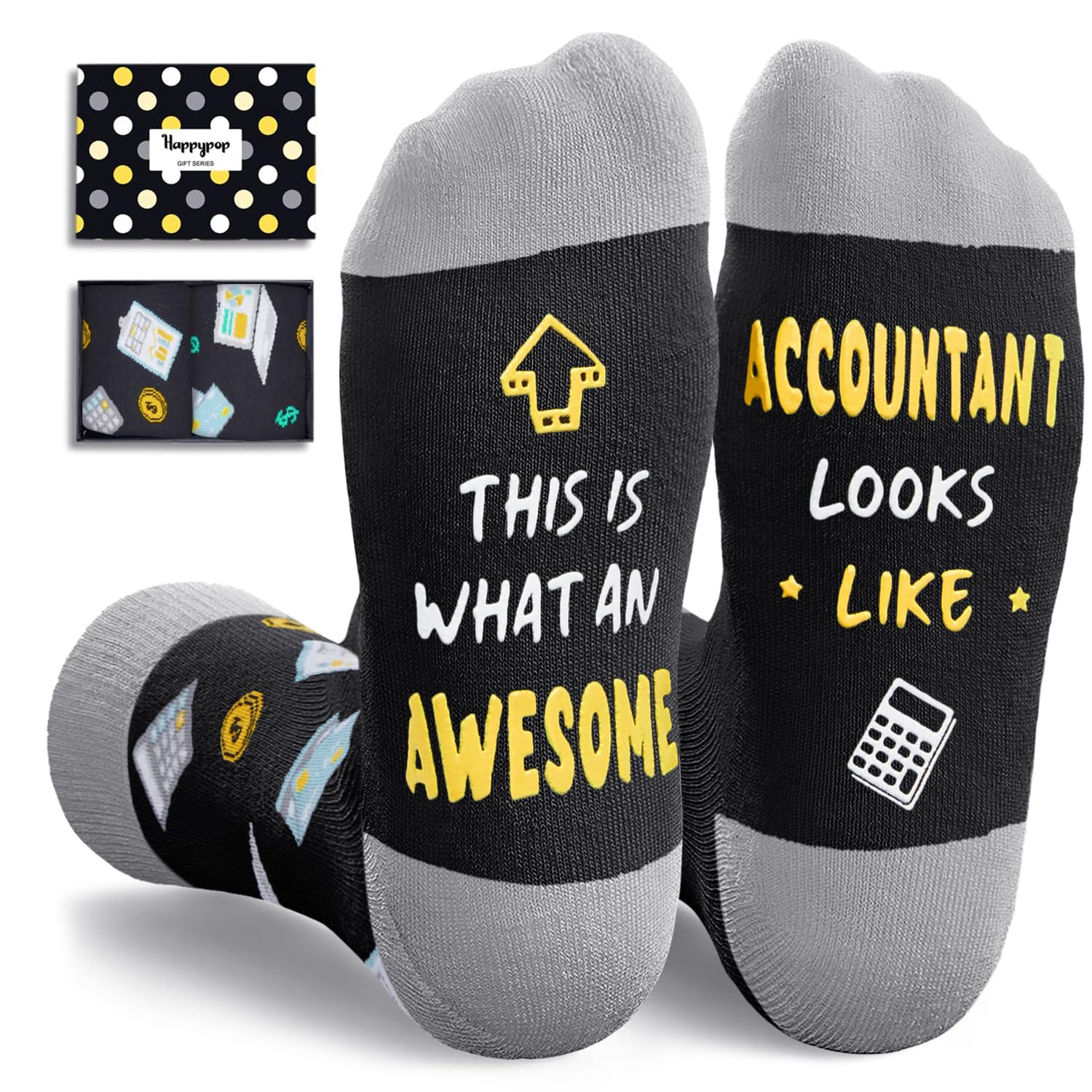 HAPPYPOP Lawyer Cheerleading Baker Socks - Gifts for Manager Pilot Farmer Accountant