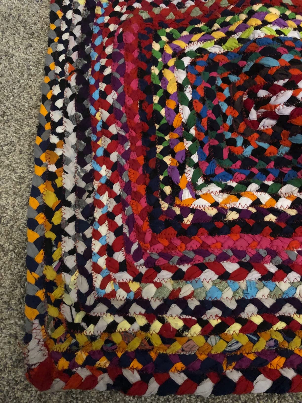 6/mo Finance Jute Cotton Rag Rug 2X3 ft Hand Woven Rug