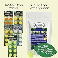 Vista 5 de Cápsulas de néctar (paquete de 4 variedades) – Golosinas de frutas fortificadas con calcio – Planeadores de azúcar, titíes, ardillas, loros