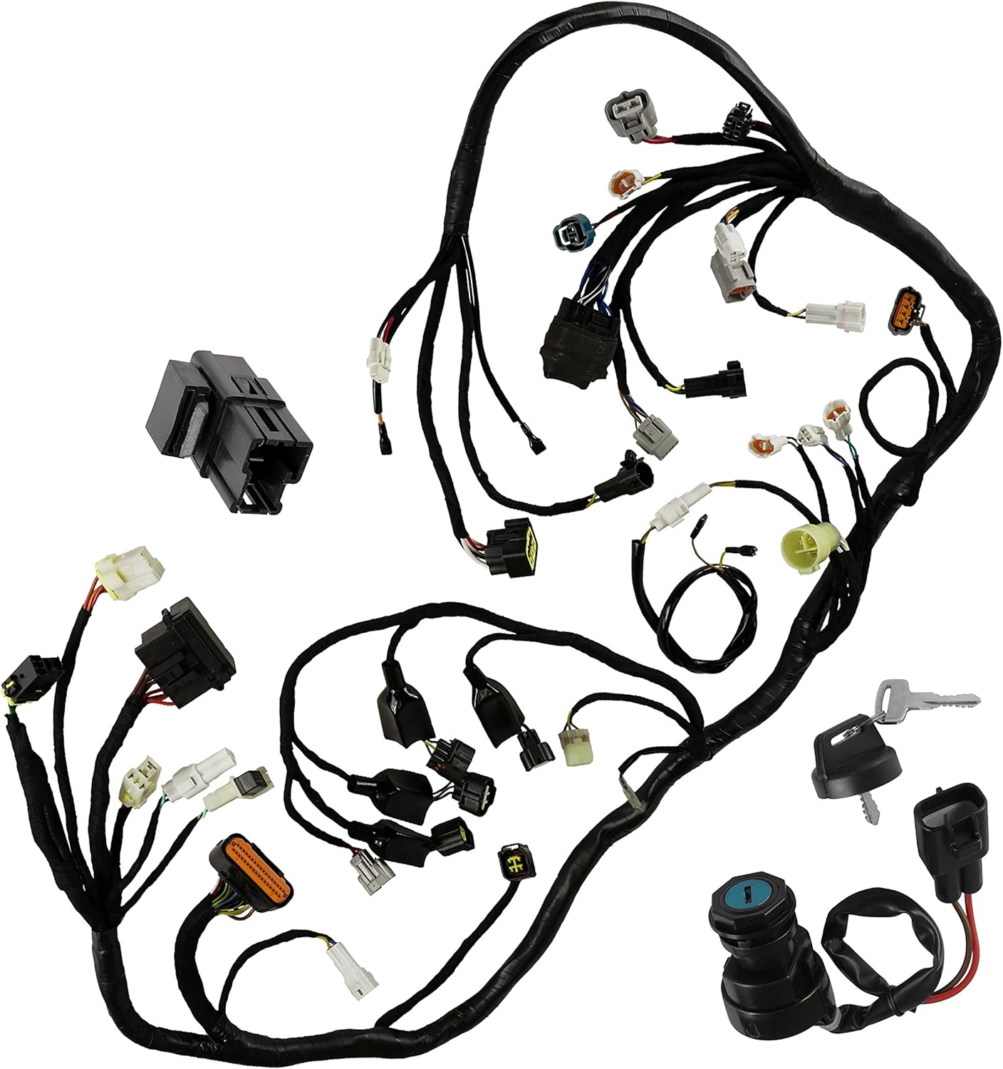 Caltric Wiring Harness Switch Key Relay compatible with Yamaha Raptor 700R YFM700R 2015 2016-2023