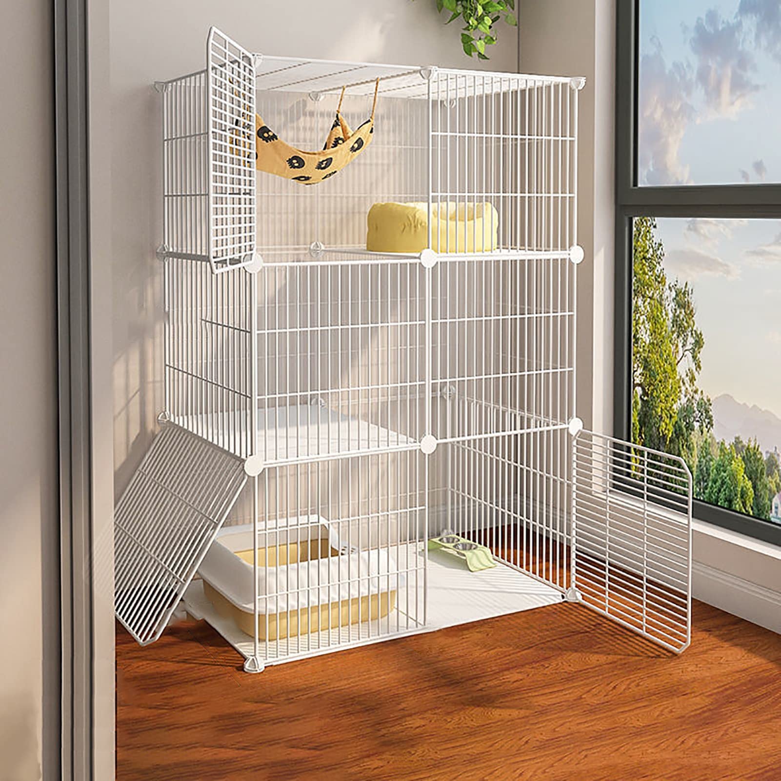 Cage petit animal intérieur amovible pour cochon d'Inde et hérisson