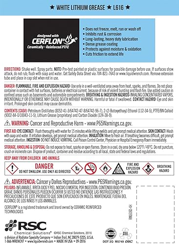 Miniatura 3 de Liquid Wrench Grasa de litio, color blanco  8 oz, Blanco