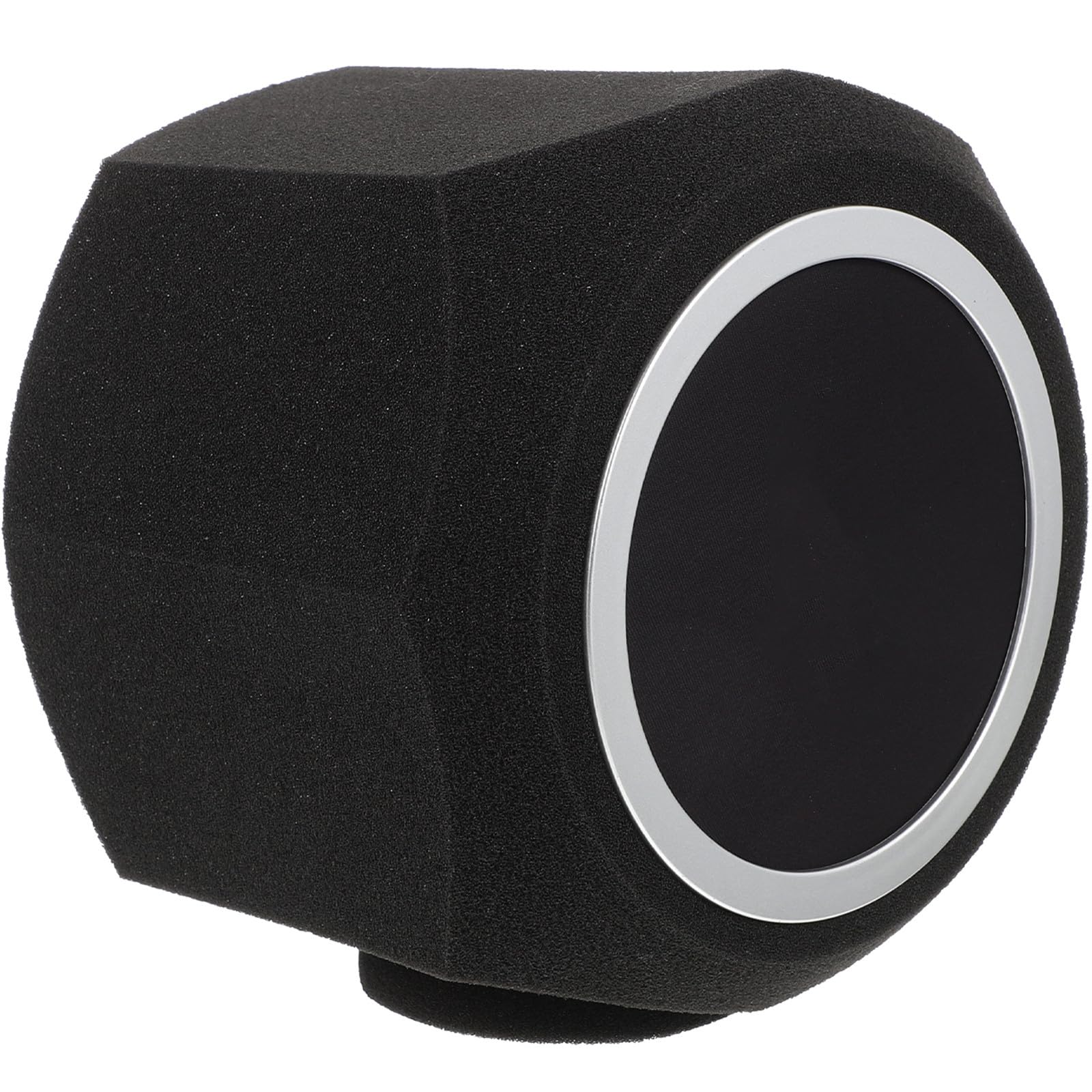 Funda de Esponja para Micrófono Negro, Cubierta de Aislamiento Acústico Ligera y Adaptable para Soporte de Piso y Trípode Pequeño