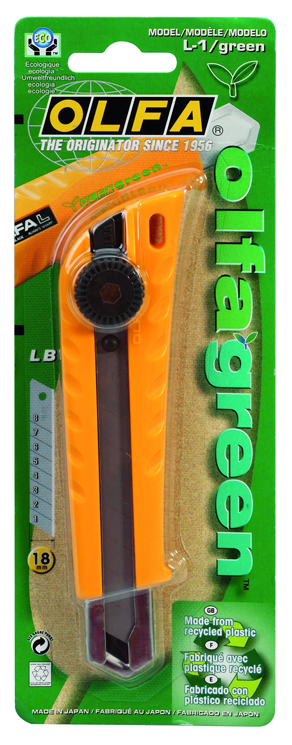 OLFA-L-1 Green Cutter Heavy Duty ecológico