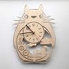 Studio Ghibli Totoro Wall Clock Wood Home Decor - Great Wall Art for Living Room Bedroom Kitchen for Men Women Kids Girlfriend Boyfriend - Silent Quartz Mechanism