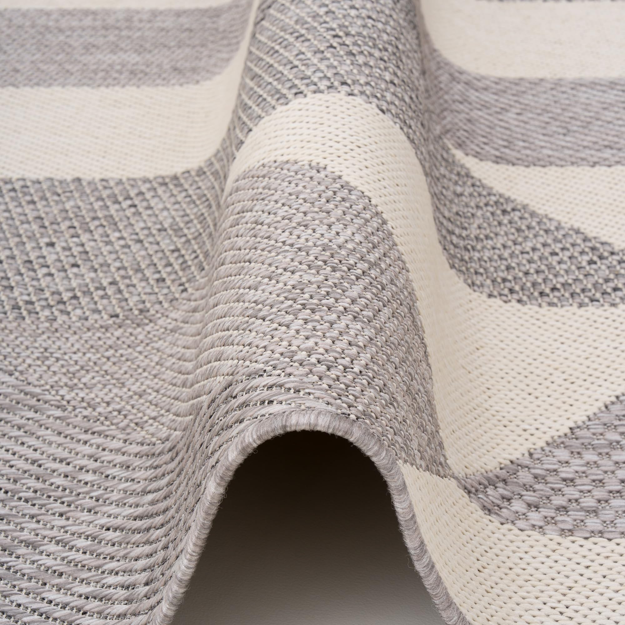 Tapis Intérieur & Extérieur Carpetto Gris Moderne – Balcon Terrasse Anti-UV