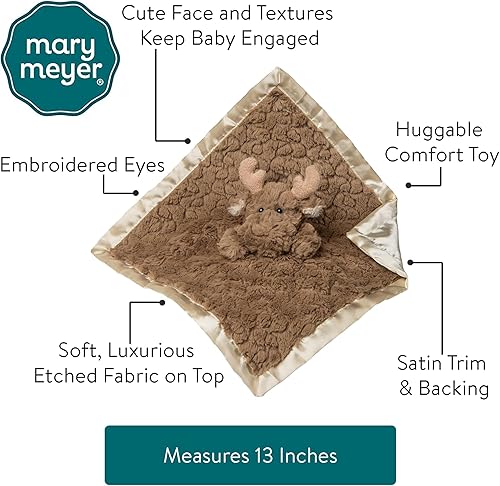 Vista 23 de Mary Meyer Baby Lovey Putty - Manta de seguridad para niños y niñas recién nacidos y niños pequeños, juguete suave para acurrucarse, 13 x 13 Coral