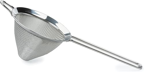 RSVP International Endurance Kitchen Collection, colador cónico de malla fina de acero inoxidable, multiusos para cocinar, hornear, té de hojas