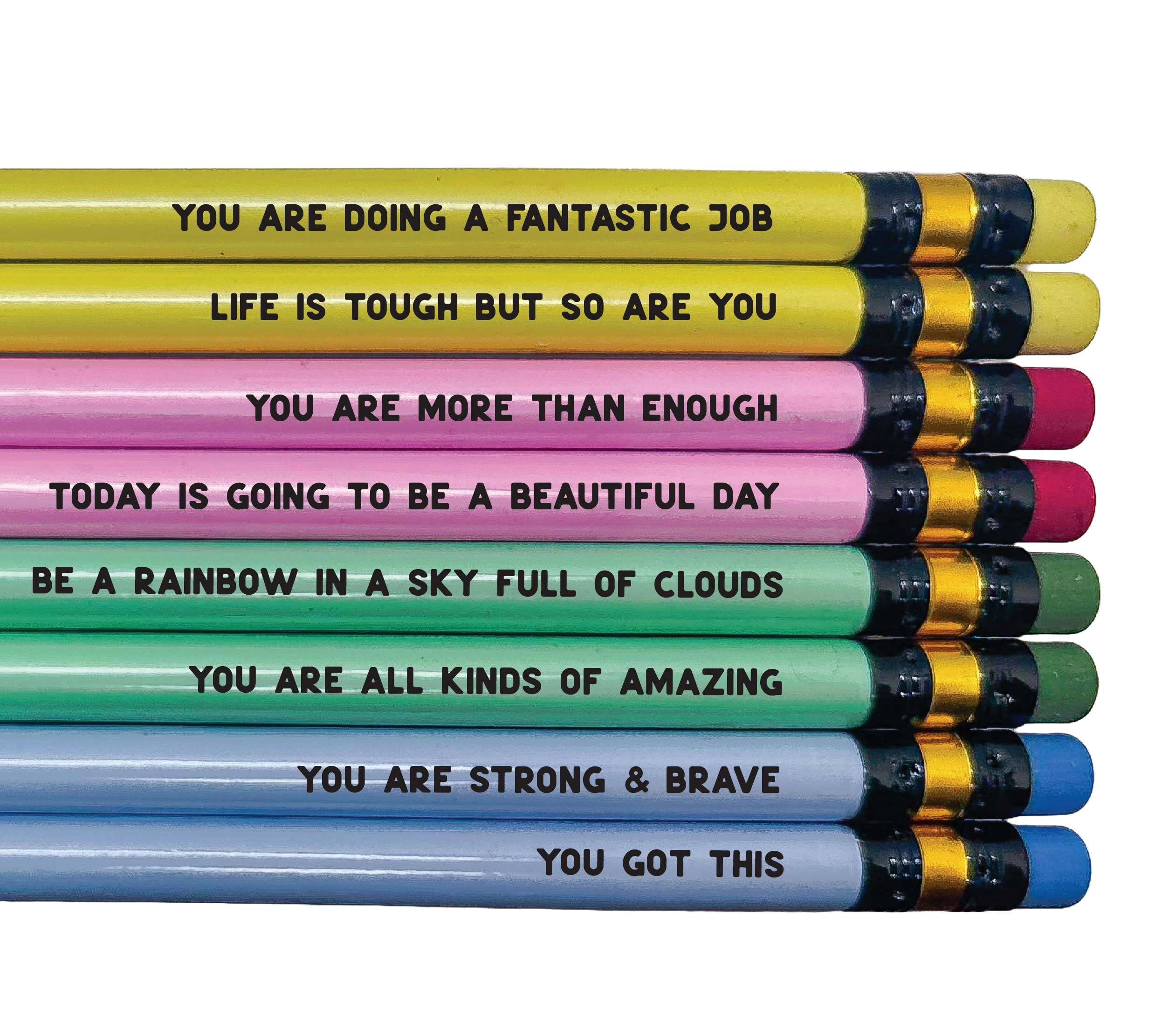 Positivity Pencils Set, choice of colours (Pastel)