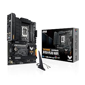 ASUS TUF GAMING B760-PLUS WIFI Intel B760 LGA 1700 ATX motherboard, Ready for 14th, 13th & 12th Gen Intel Core CPU, 12+1+1 Stages, PCIe 5.0, 3x M.2, DDR5, 2.5G, USB 3.2 Type-C, Thunderbolt 4, USB4