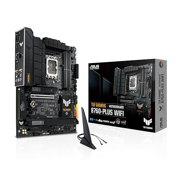 ASUS TUF GAMING B760-PLUS WIFI Intel B760 LGA 1700 ATX motherboard, Ready for 14th, 13th & 12th Gen Intel Core CPU, 12+1+1 Stages, PCIe 5.0, 3x M.2, DDR5, 2.5G, USB 3.2 Type-C, Thunderbolt 4, USB4