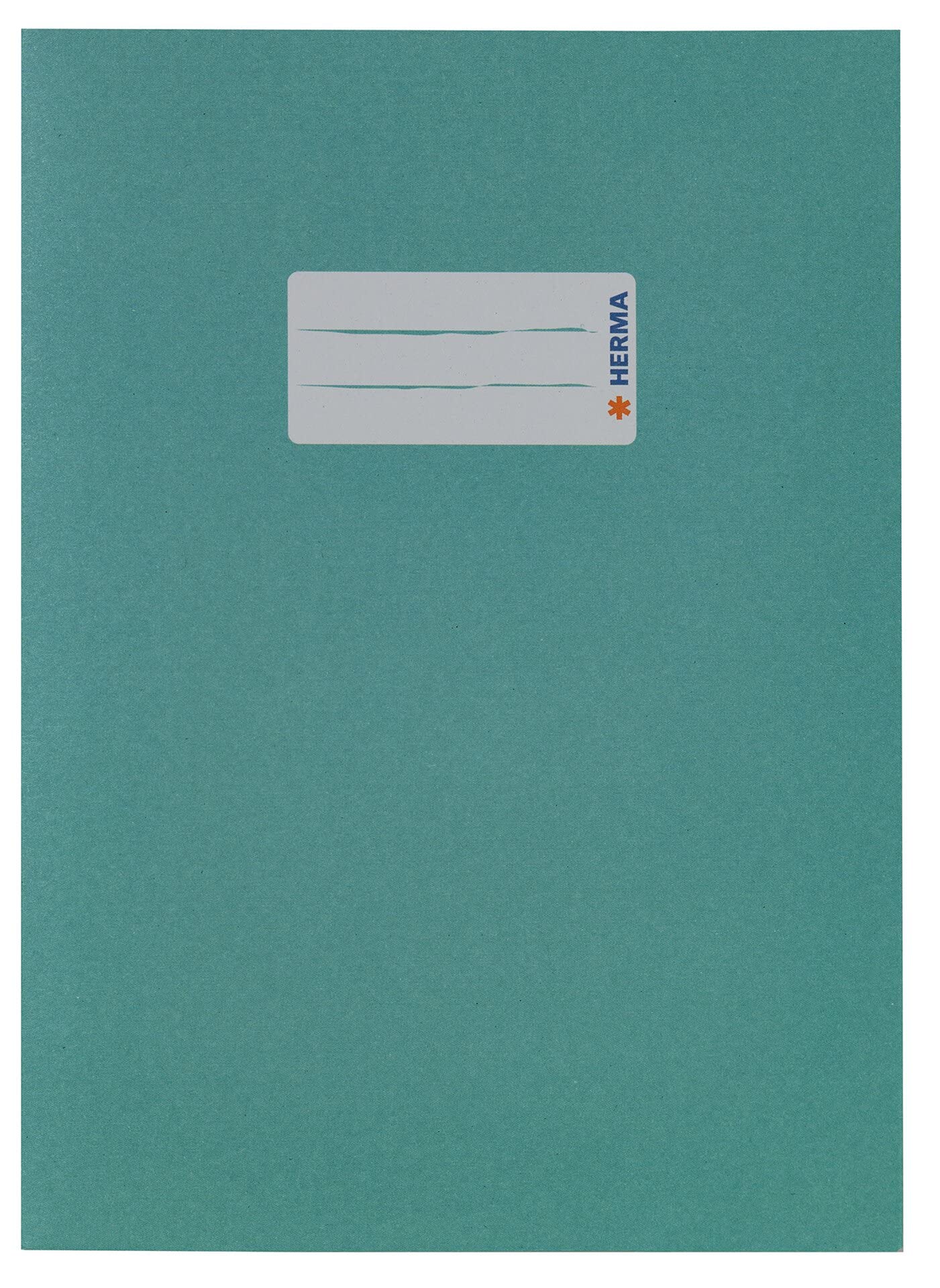 HERMA 5517 Paper Notebook Covers DIN A5 with Labelling Field Made from Strong Recycled Recycled Recycled Paper and Rich Colours Set of 10 Exercise Book Protectors for School Books Turquoise โ image 1