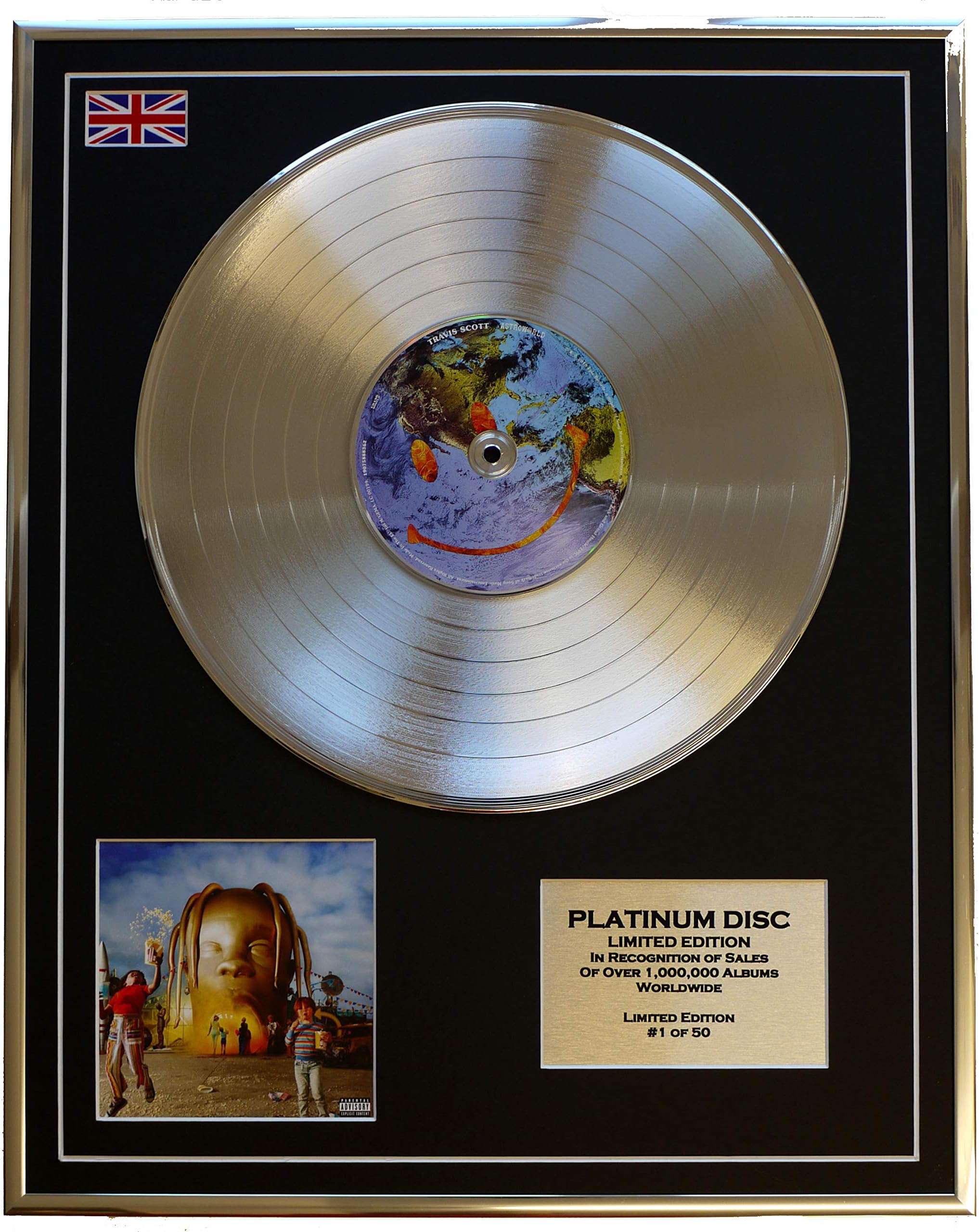 EC TRAVIS SCOTT/LTD EDITION CD PLATINUM DISC/ASTROWORLD…