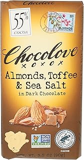 Xoxox Bar Almond Toffee Salted, 3.2 Ounce