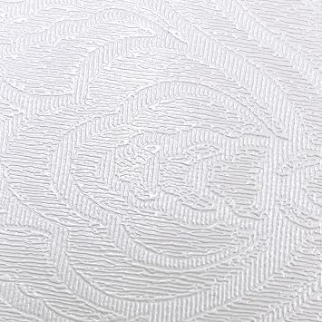 SimpleLife4U Peel & Stick Shelf Liner Waterproof Drawer Paper 17.7 Inch by 9.8 Feet, White Damask