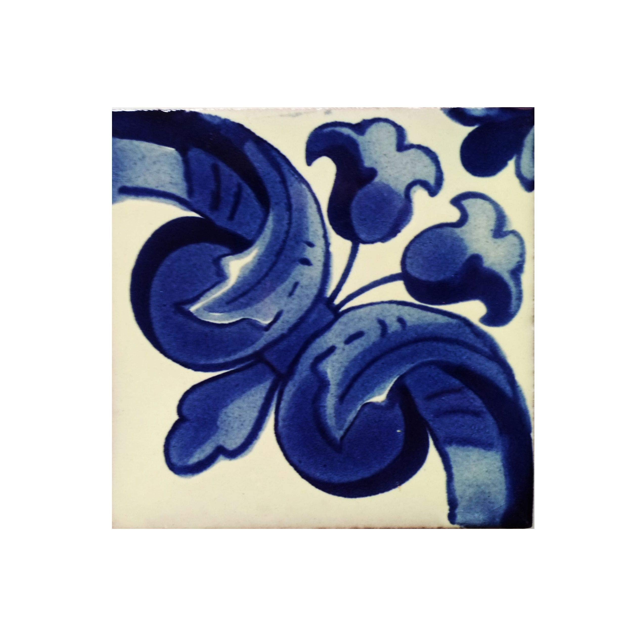Cerames azulejos de mosaico Talavera Mariposa - 30 azulejos decorativos de cerámica mexicana para baño, ducha, escaleras, pared posterior de la cocina | azulejos de mexicanos 10,5x10,5 cm