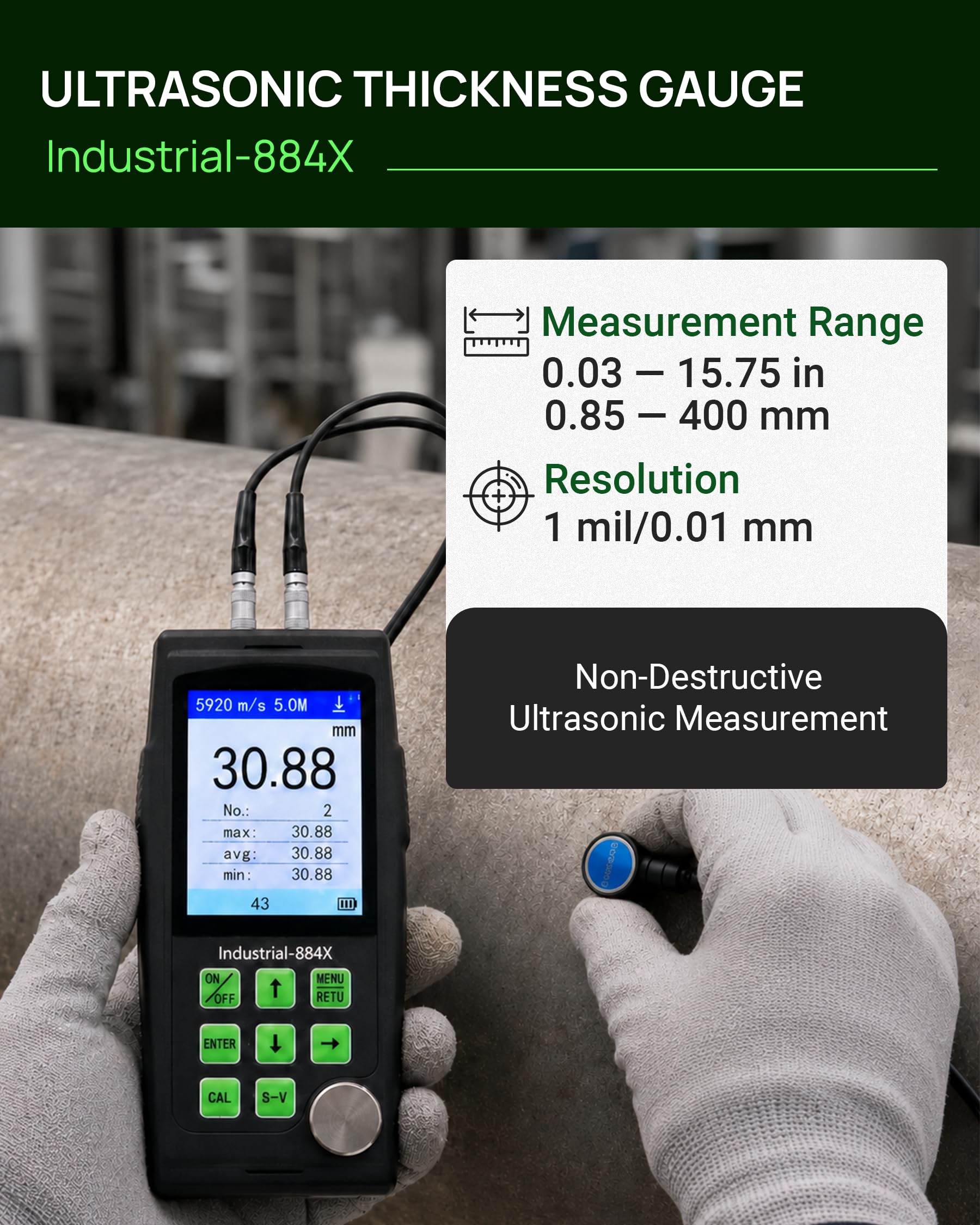 Ultrasonic Thickness Gauge - Precise Measurement -4 Ultrasonic Thickness Gauge - Precise Measurement -4