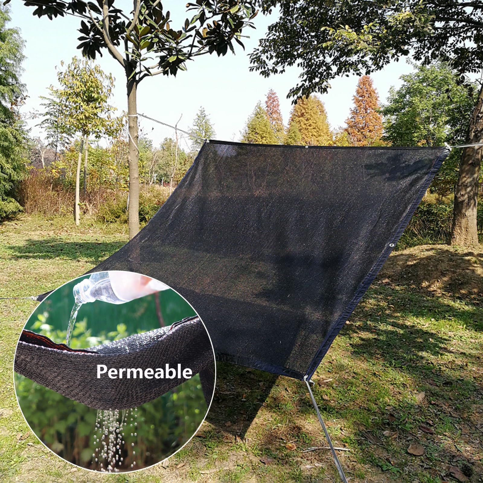 Malla Sombreo Jardín Malla de ocultación Invernadero 3x4m Malla Resistente a los Rayos UV Flor Planta Toldo con Ojales 4x10m 2x8m para Aire Libre(90% Shade,4x8m)