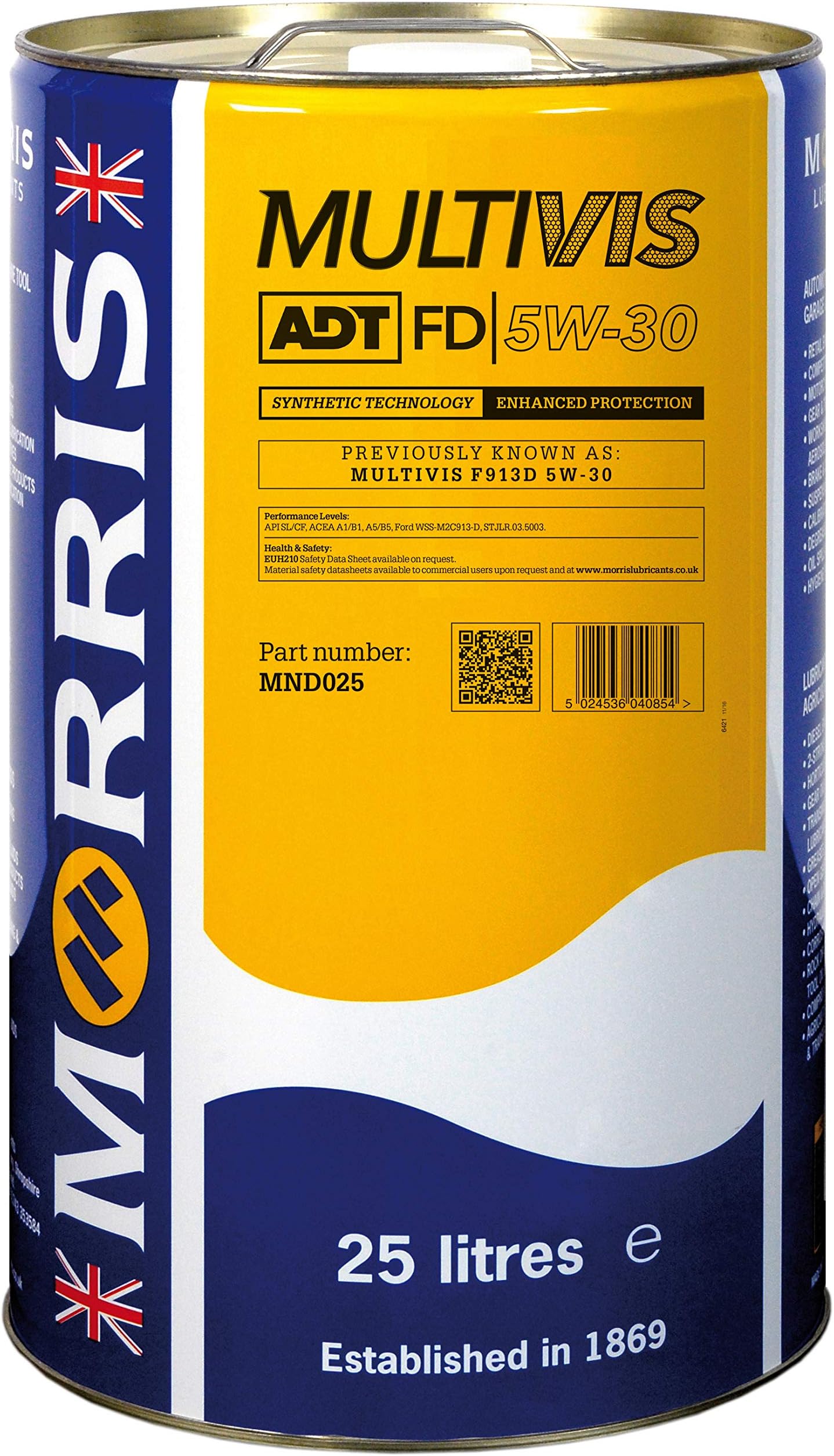 Morris Lubricants Multivis ADT FD 5W-30 25 litres